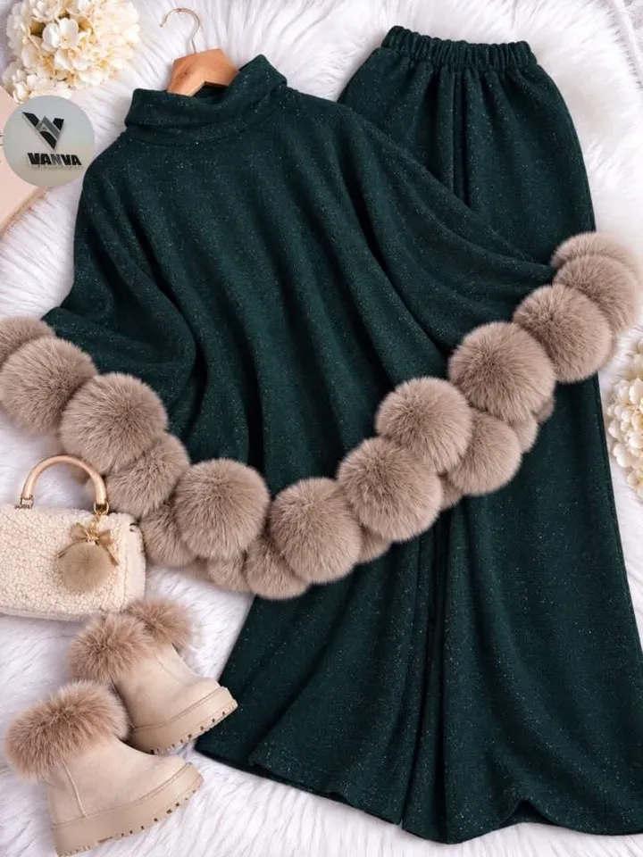 أطقم صوف بالفرو من Vanva Fashion