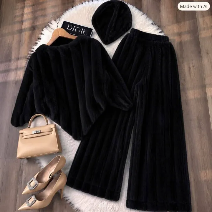 أطقم فرو مخمل من Vanva