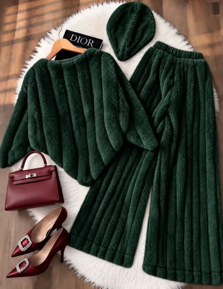 أطقم فرو مخمل من Vanva Fashion
