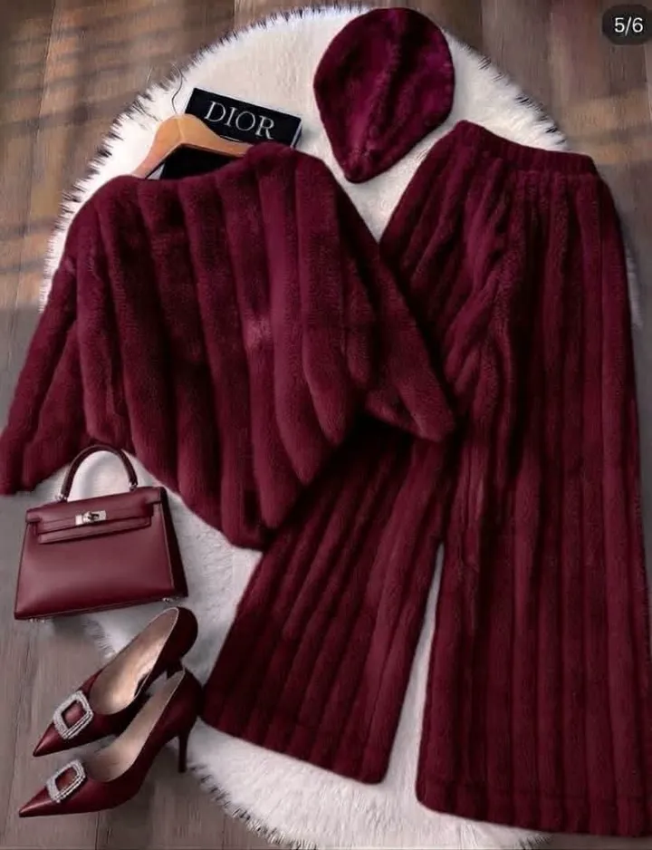 أطقم فرو مخمل من Vanva Fashion